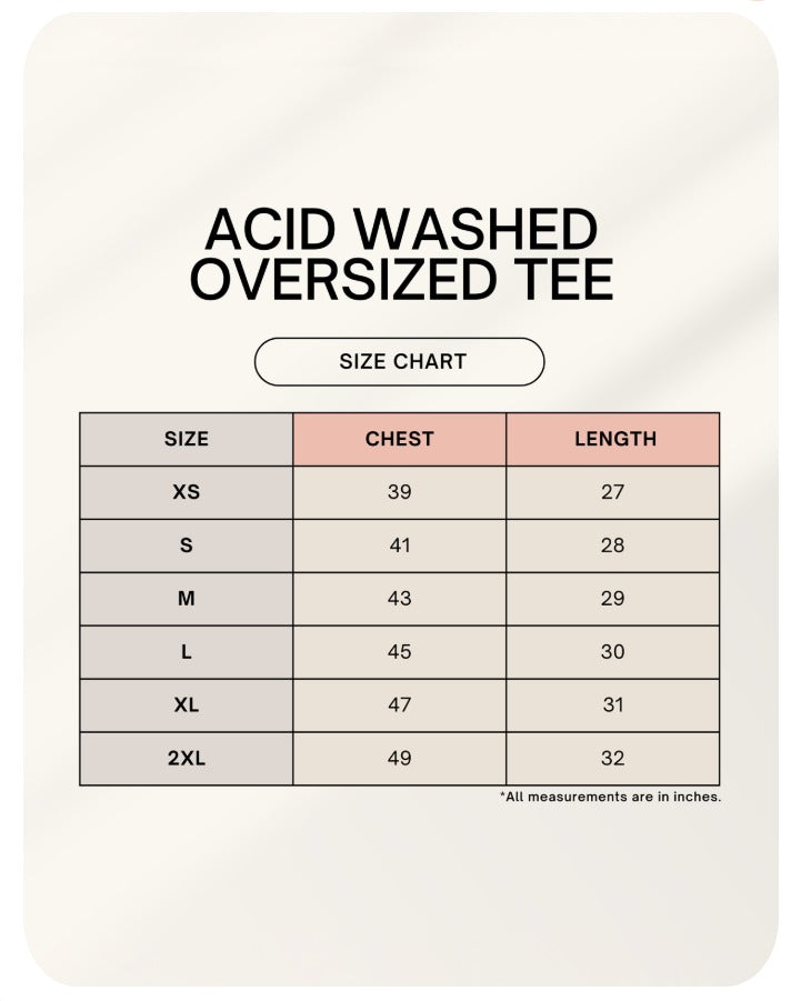Tokyo Oversized T shirt Acid Washed