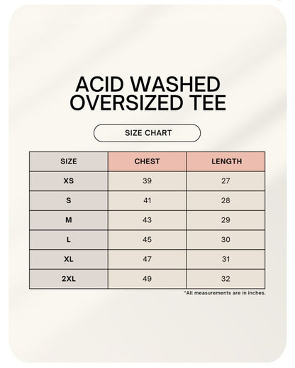 Tokyo Oversized T shirt Acid Washed